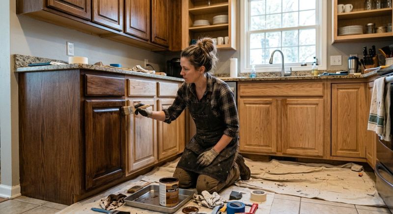 Built In Cabinetry Staining in Kokomo, IN