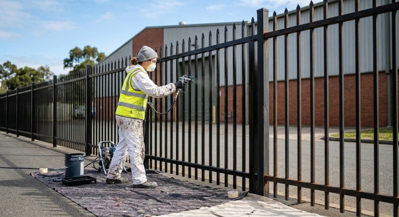 Commercial Fence Painting in Greeley, CO